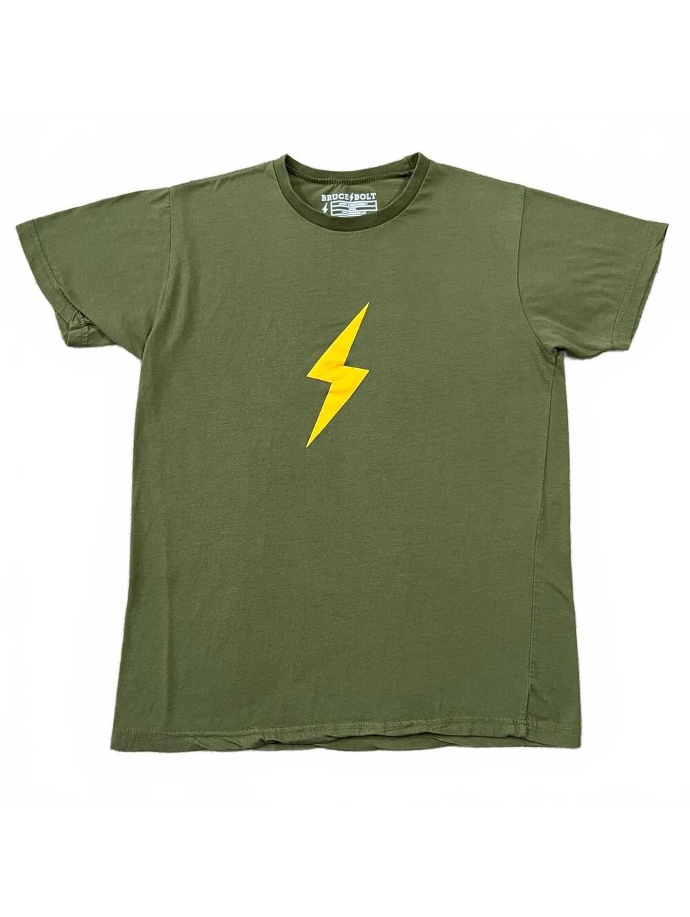 Bruce Bolt Mens Green Graphic T Shirt Size Small